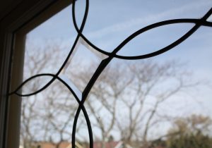 leaded glass window historic home vintage ballard
